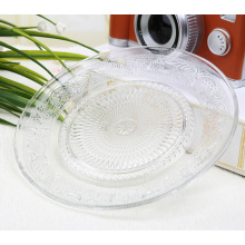 Eco-friendly Round Clear Glass Dinnerware Plate Set,round clear plate